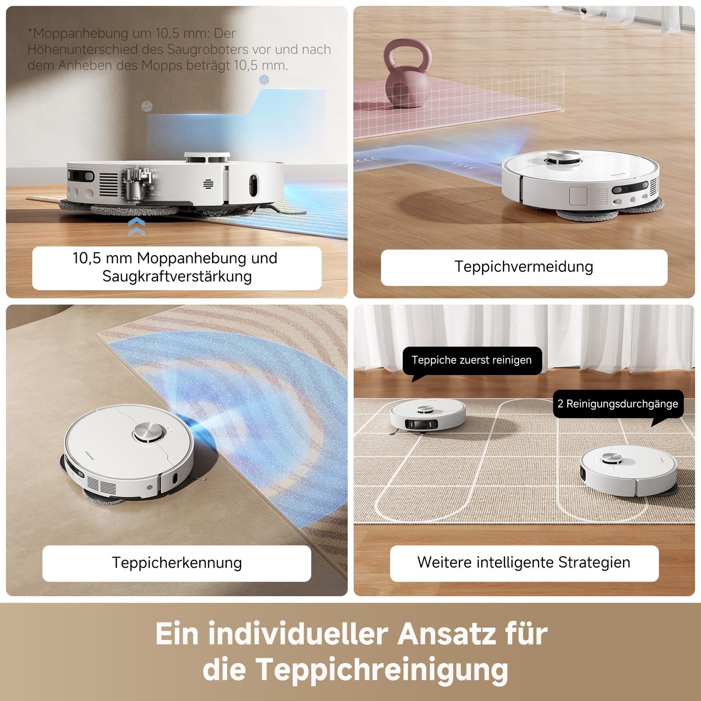 Dreame L40 Ultra AE Saugroboter mit Wischfunktion, 19.000 Pa & Dock