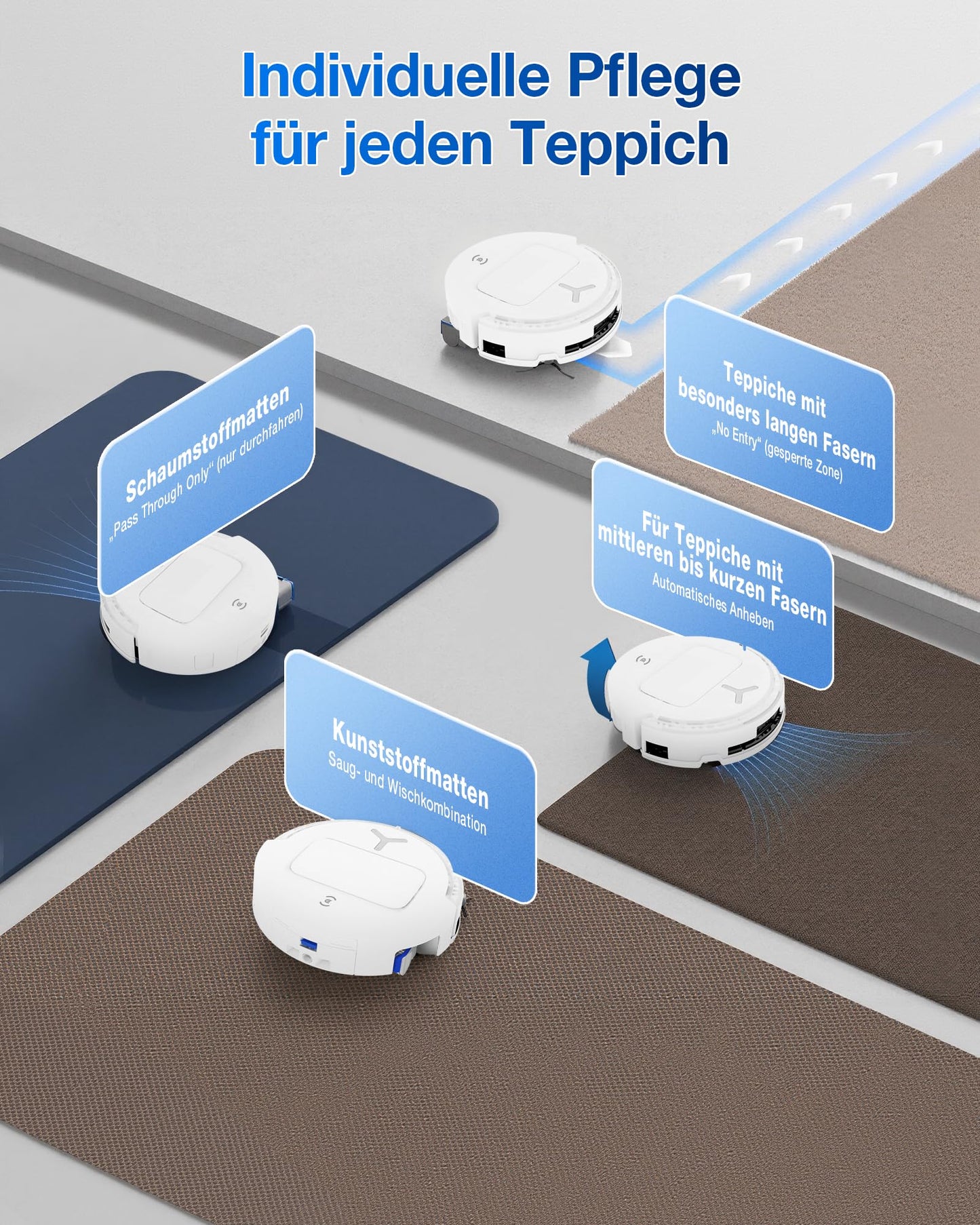 ECOVACS DEEBOT T80 Omni Saugroboter mit Wischfunktion, 18.000Pa Weiß