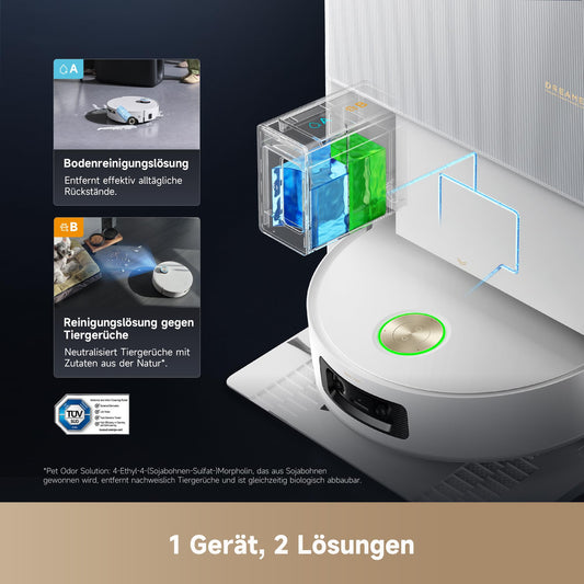 Dreame Aqua10 Ultra Roller Complete Saugroboter mit Wischfunktion, 30.000Pa & Auto-Entleerung