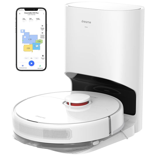 Dreame D10 Plus Saugroboter mit Staubstation, LiDAR Navigation 4000Pa Weiß