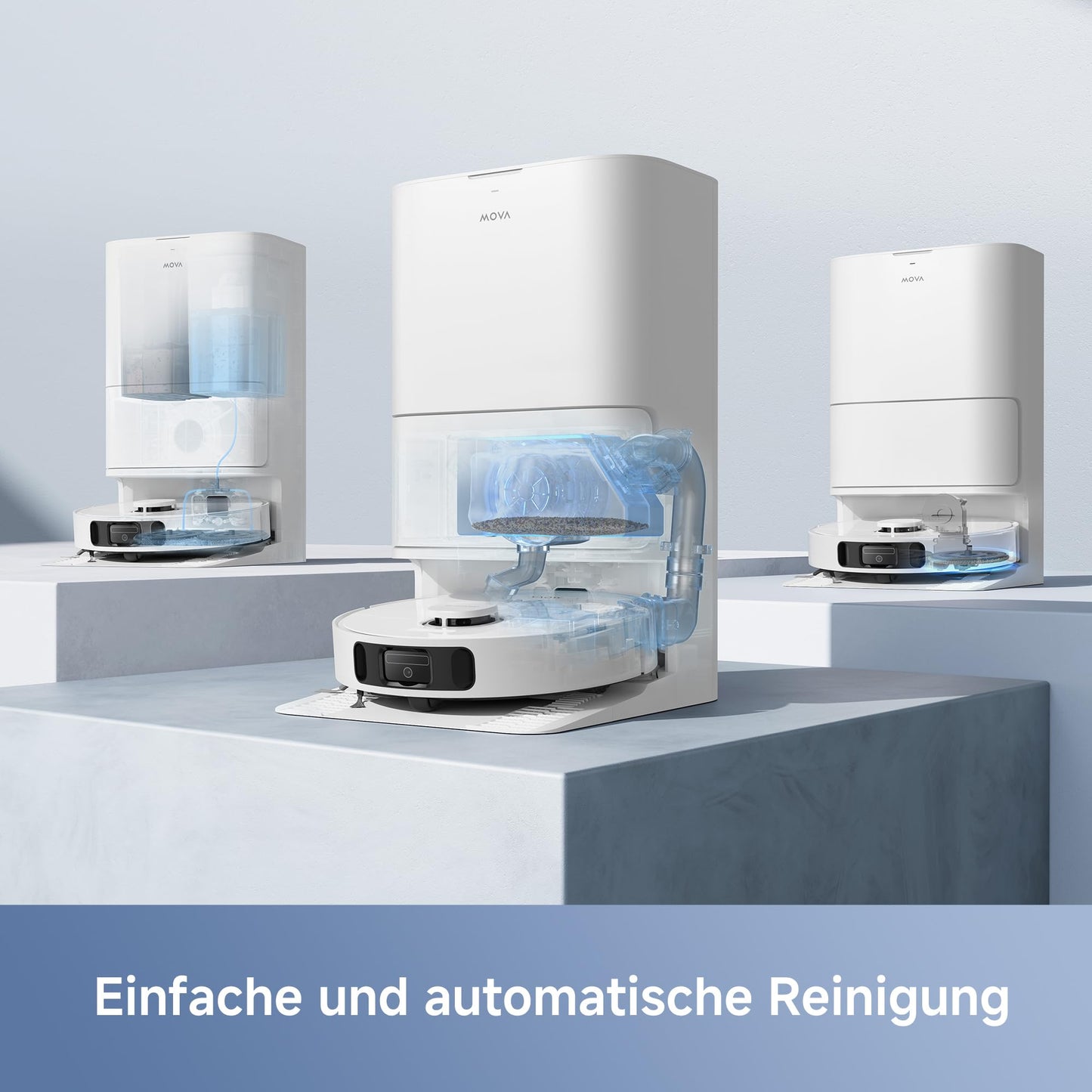 Mova E30 Ultra Saugroboter mit Wischfunktion, 7000Pa & Auto-Entleerung