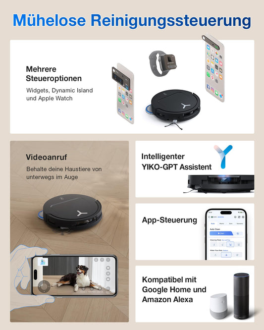 ECOVACS DEEBOT T50 PRO Omni Gen2 Saugroboter mit Wischfunktion, 21.000Pa & 81 mm Slim
