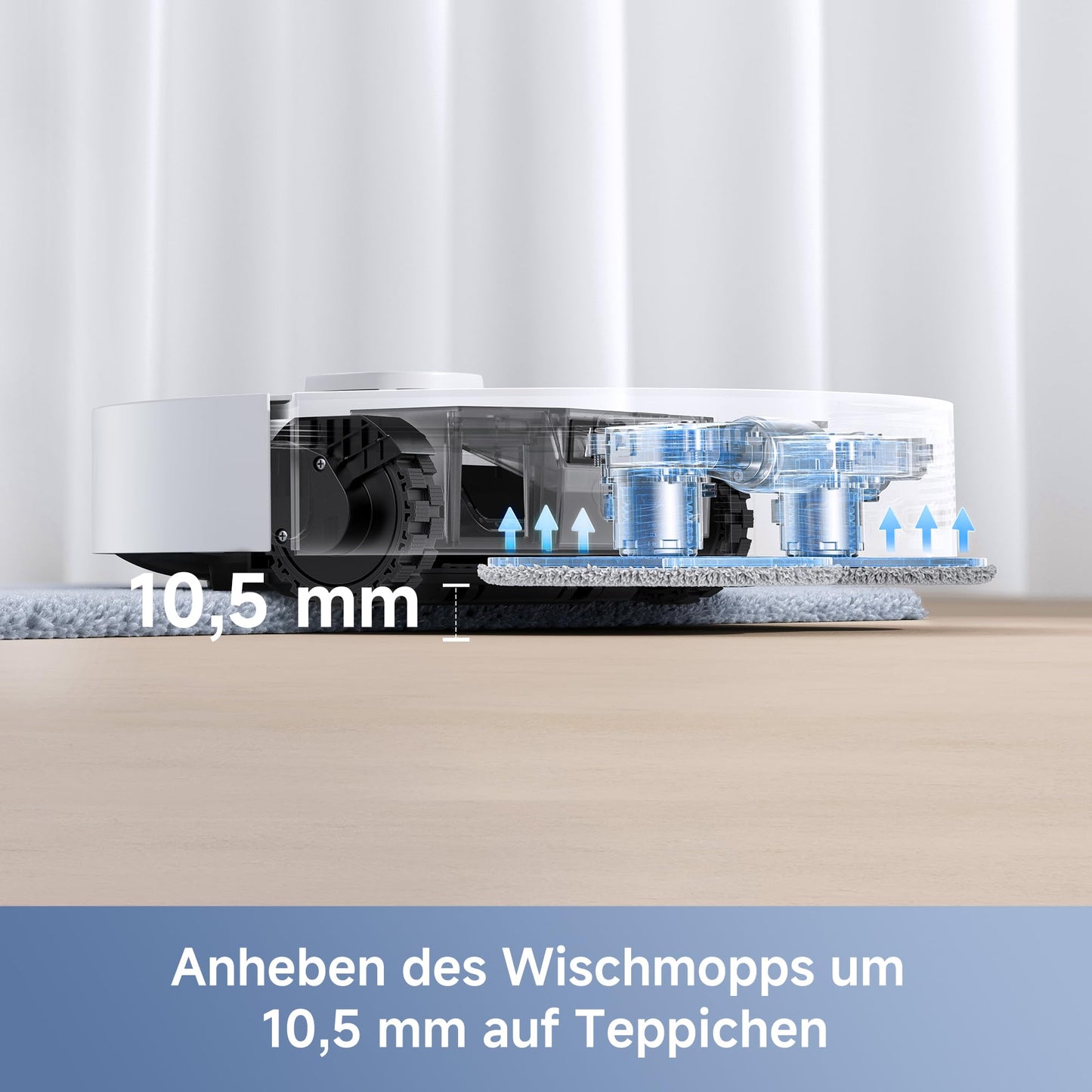 Mova E30 Ultra Saugroboter mit Wischfunktion, 7000Pa & Auto-Entleerung
