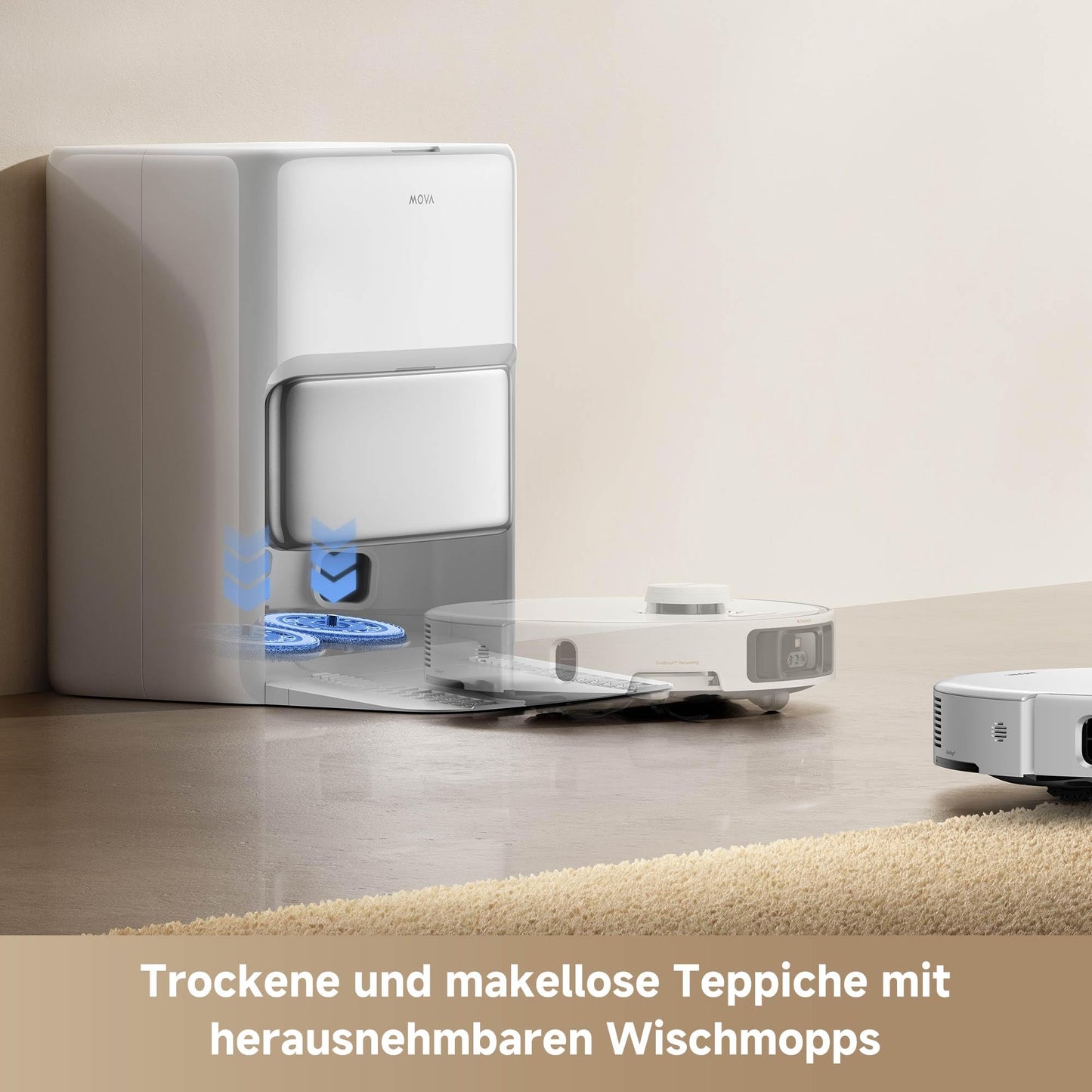 Mova P50 Pro Ultra Saugroboter mit Wischfunktion, 19.000Pa & Auto-Entleerung