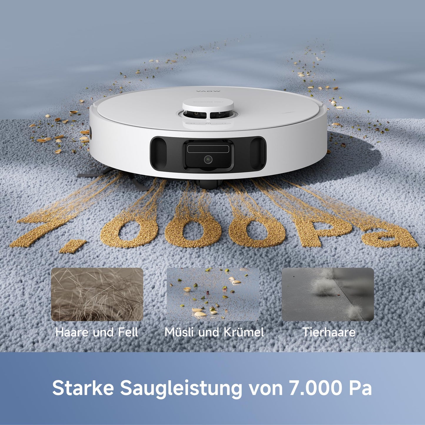Mova E30 Ultra Saugroboter mit Wischfunktion, 7000Pa & Auto-Entleerung