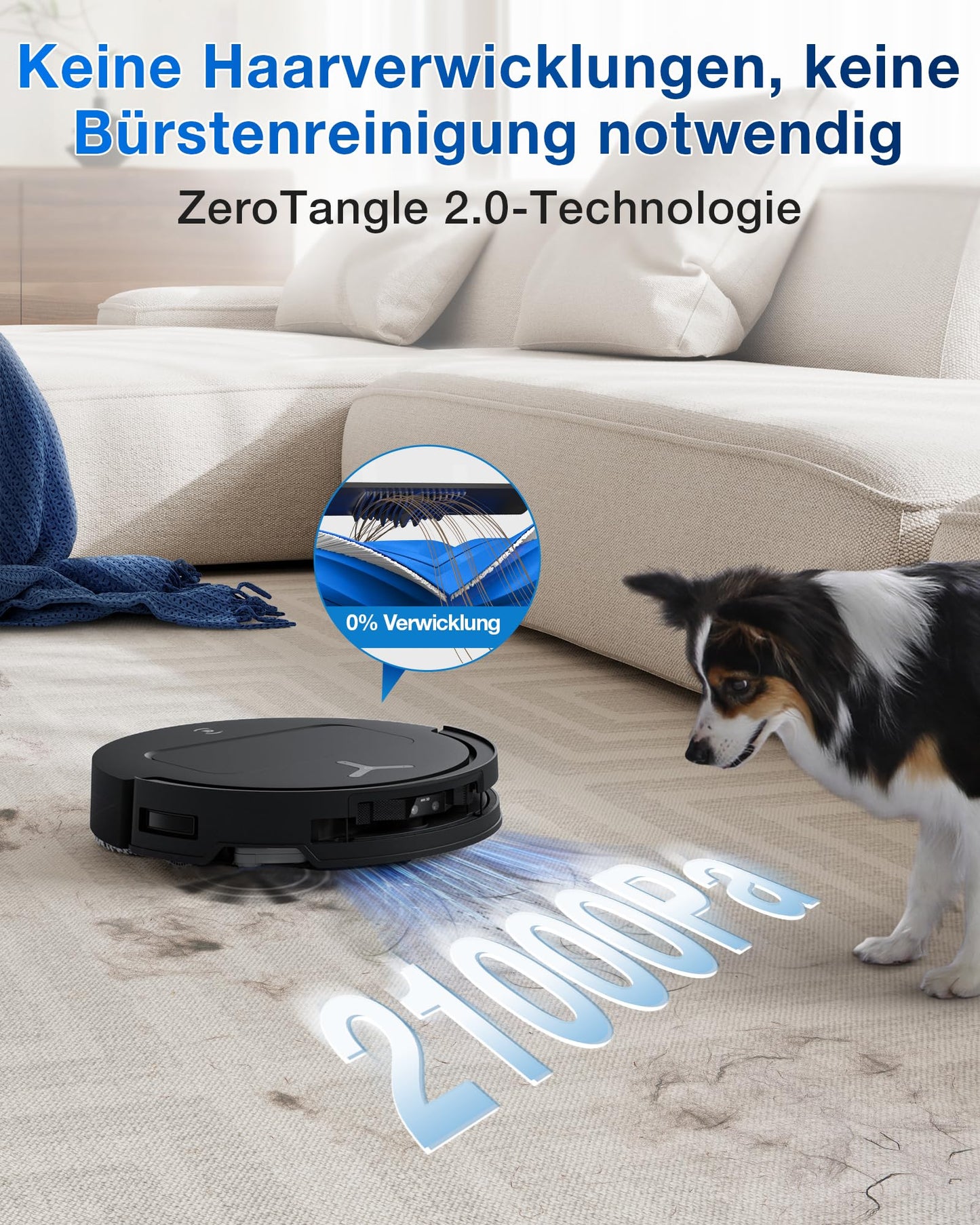 ECOVACS DEEBOT T50 PRO Omni Gen2 Saugroboter mit Wischfunktion, 21.000Pa & 81 mm Slim
