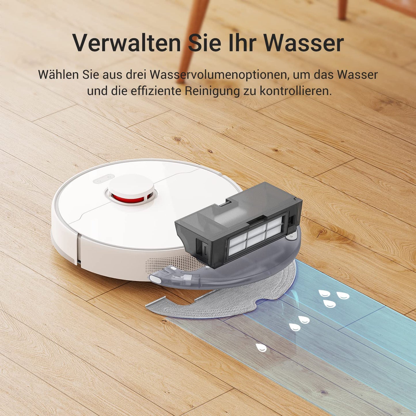 Dreame D10 Plus Saugroboter mit Staubstation, LiDAR Navigation 4000Pa Weiß