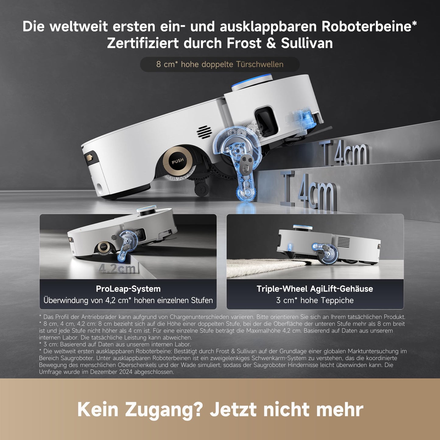 Dreame Aqua10 Ultra Roller Complete Saugroboter mit Wischfunktion, 30.000Pa & Auto-Entleerung