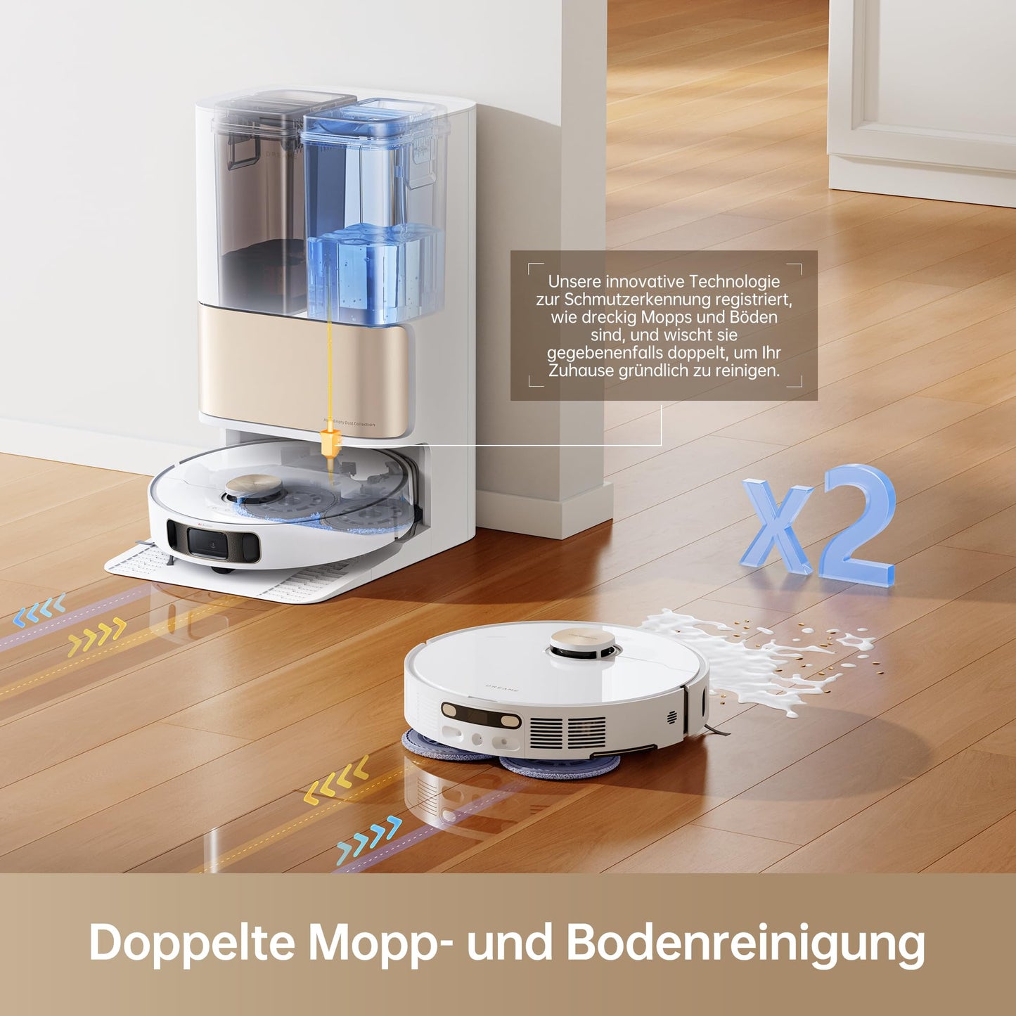 Dreame L10s Pro Ultra Heat Saugroboter mit Wischfunktion, 7000Pa & Heißwasser Dock