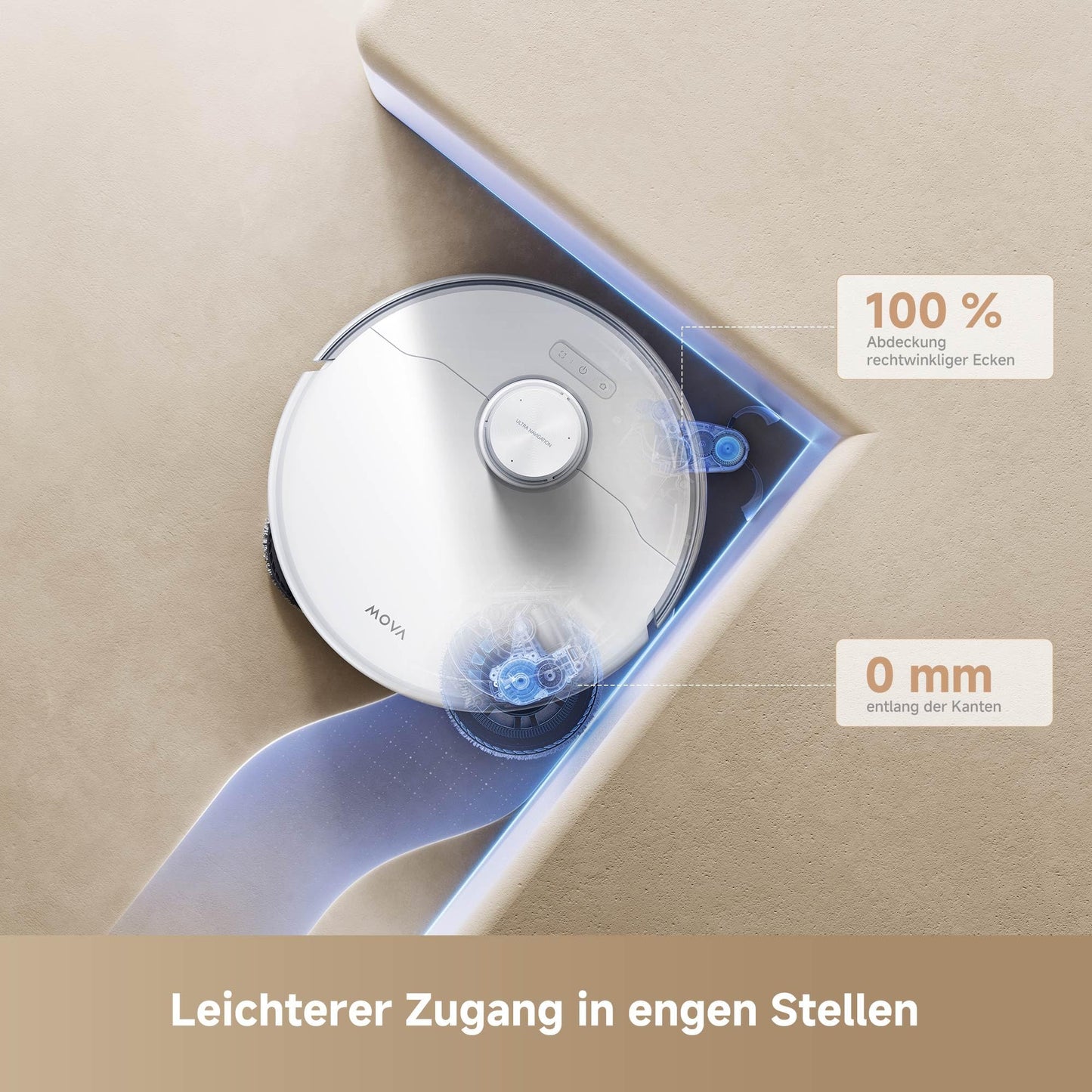Mova P50 Pro Ultra Saugroboter mit Wischfunktion, 19.000Pa & Auto-Entleerung