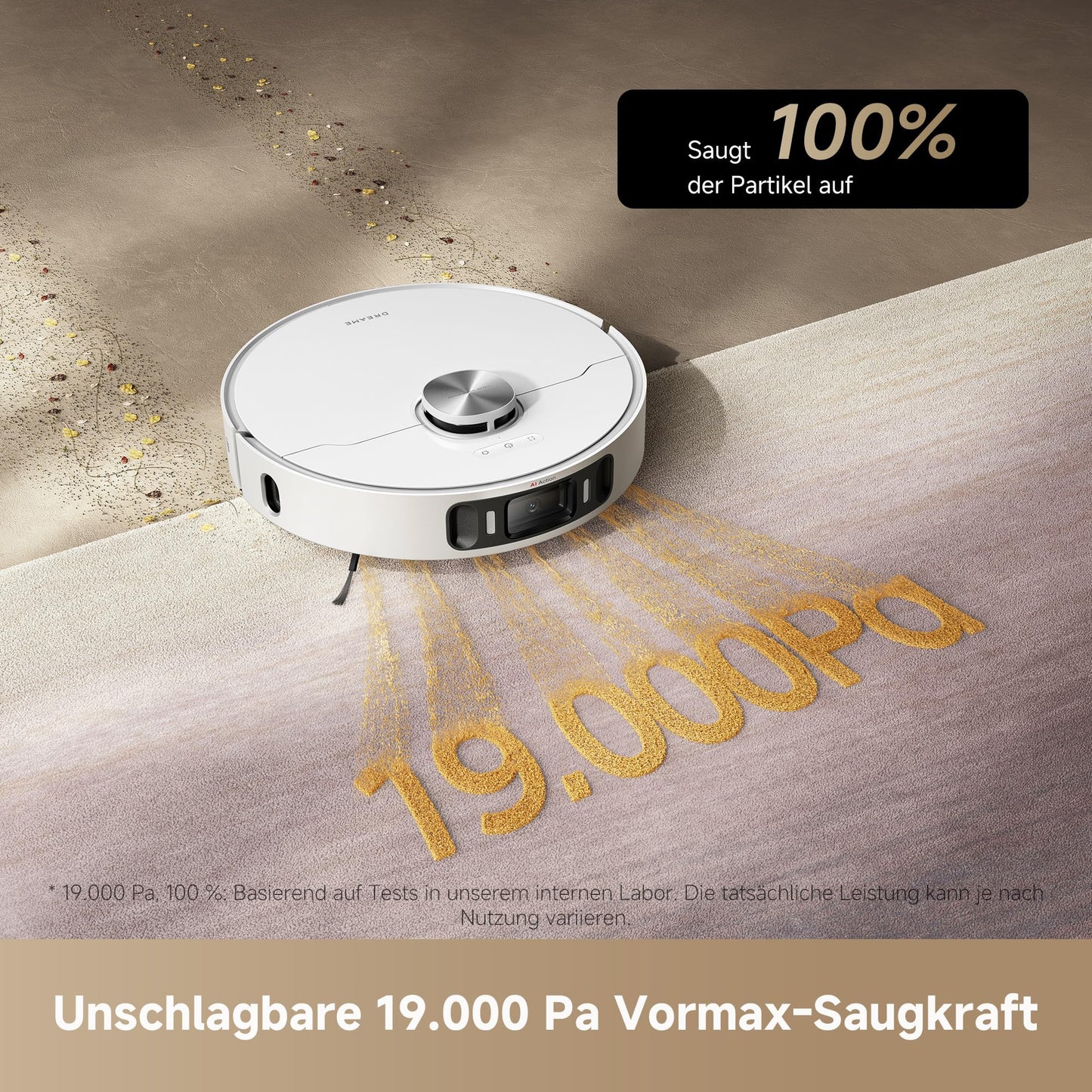 Dreame L40 Ultra AE Saugroboter mit Wischfunktion, 19.000 Pa & Dock